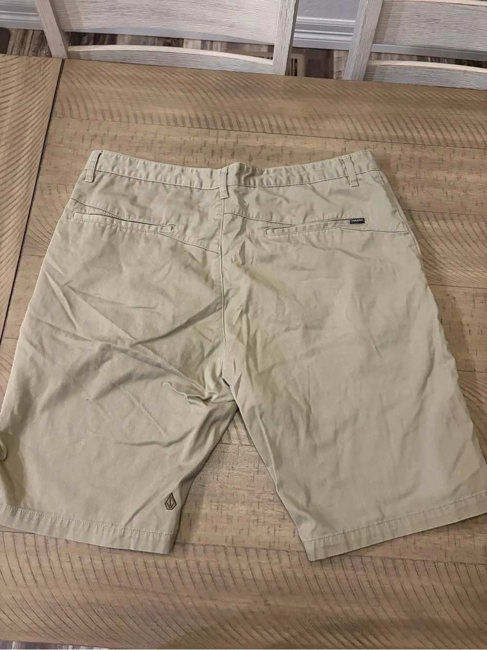 Volcom Men's Flat Front Shorts in Light Khaki